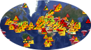 Karte der nuklearen Welt - Stand der Bearbeitung im Oktober 2016.