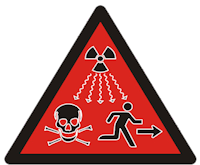 Warnschild - Achtung radioaktive Strahlung