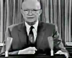 Прэзідэнт ЗША Дуайт Д. Эзенхаўэр выступае з развітальнай прамовай 17.01.1961 студзеня XNUMX года.