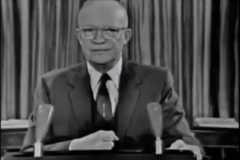 Amerikaanse president Dwight D. Eisenhower: waarschuwing voor het militair-industriële complex (Deep State)