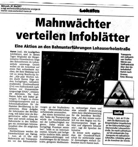 Wochenblatt 30.05.2007