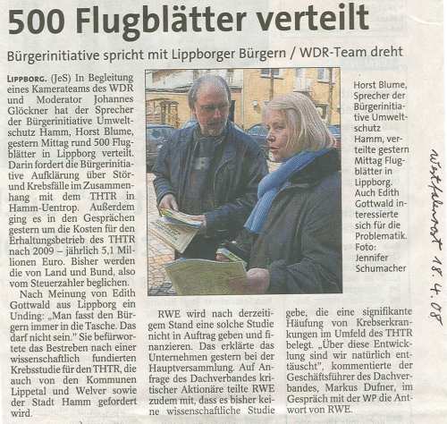 Westfalen Post 18.04.2008