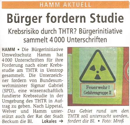 Westfälischer Anzeiger - titulná strana zo dňa 05.07.2008